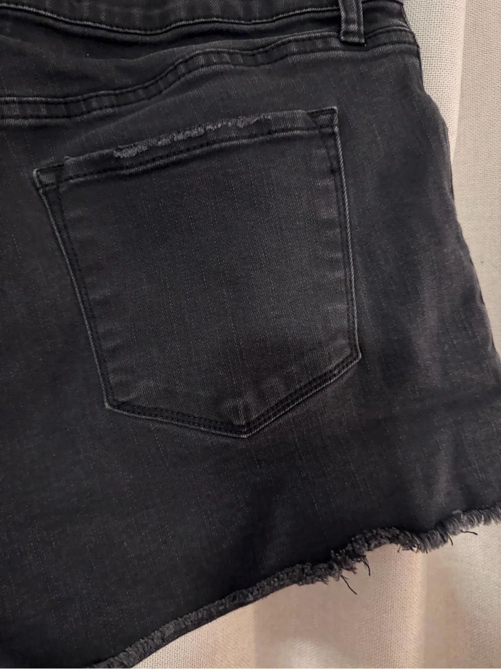 Women's Black Denim Cutoff Shorts